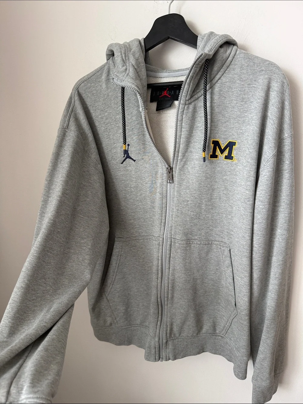 Michigan Wolverines Nike Jordan Full Zip  Hoodie Sweatshirt Size L